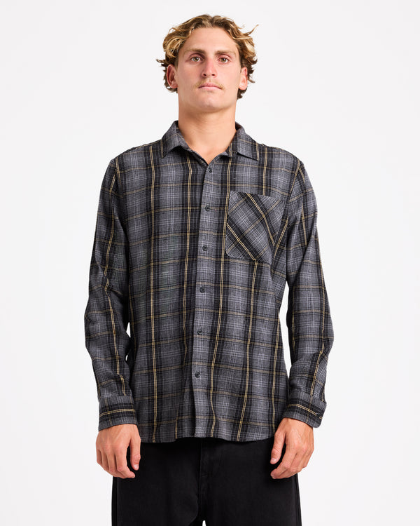 Mens Heavy Twills Flannel Long Sleeve Shirt
