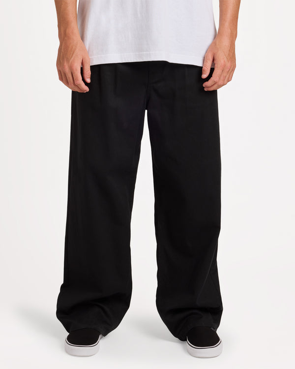 Mens Baggos Pleat Chinos