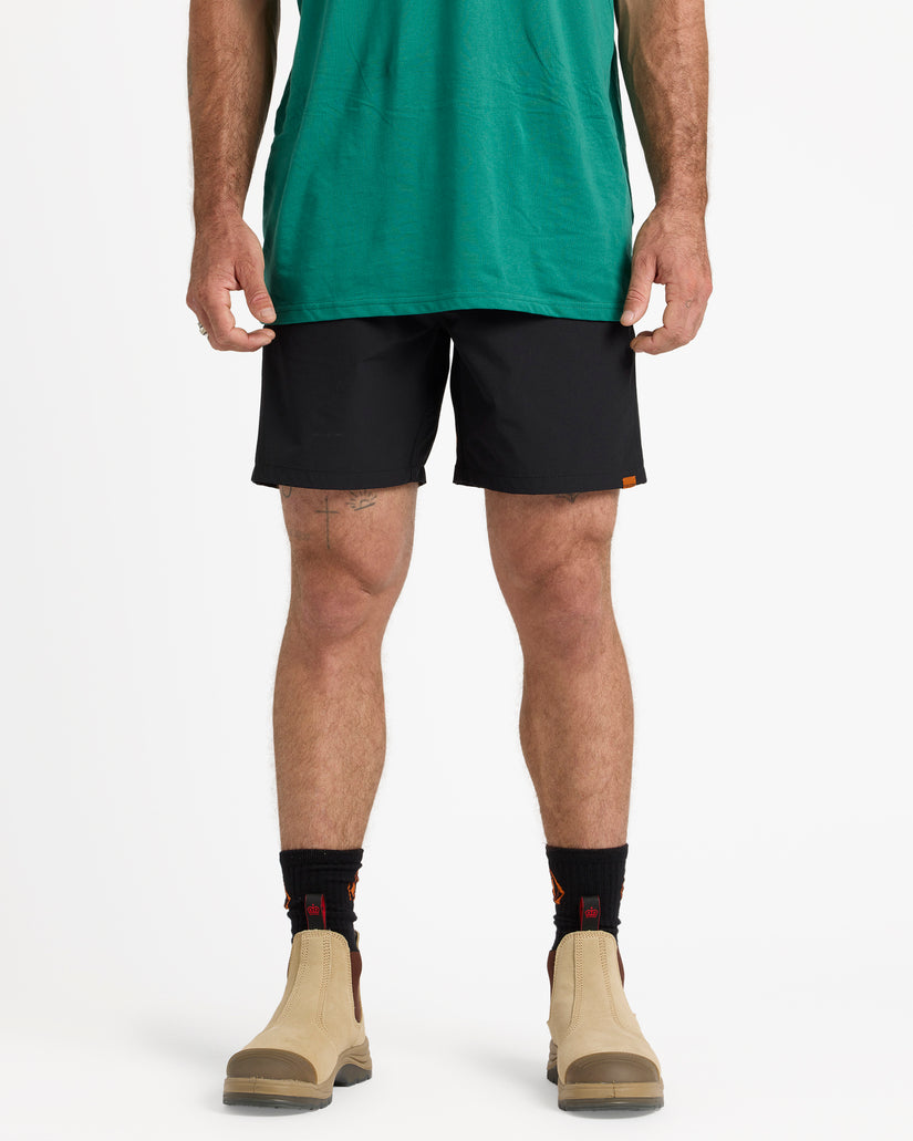 Rack II Work Hybrid Shorts 17" - Black