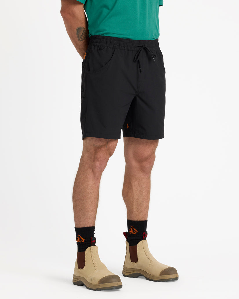 Rack II Work Hybrid Shorts 17" - Black