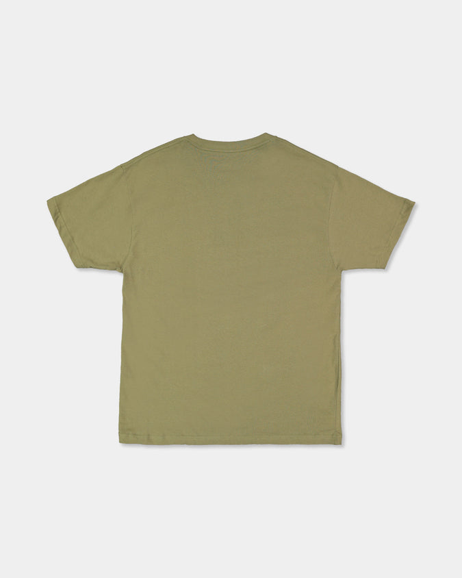 Ripple Stone Loose Short Sleeve Tee - Green tea