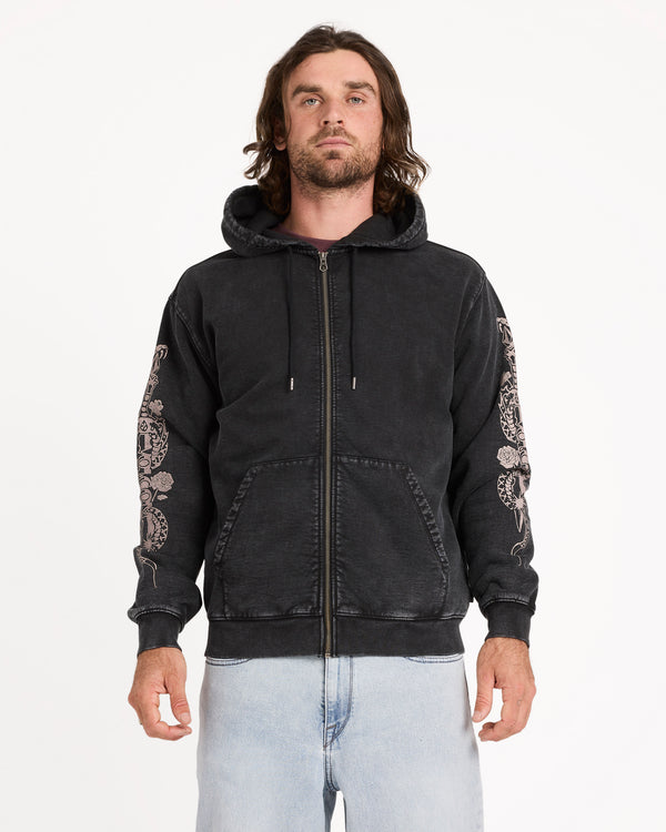 Mens Die By The Stone Zip Up Hoodie