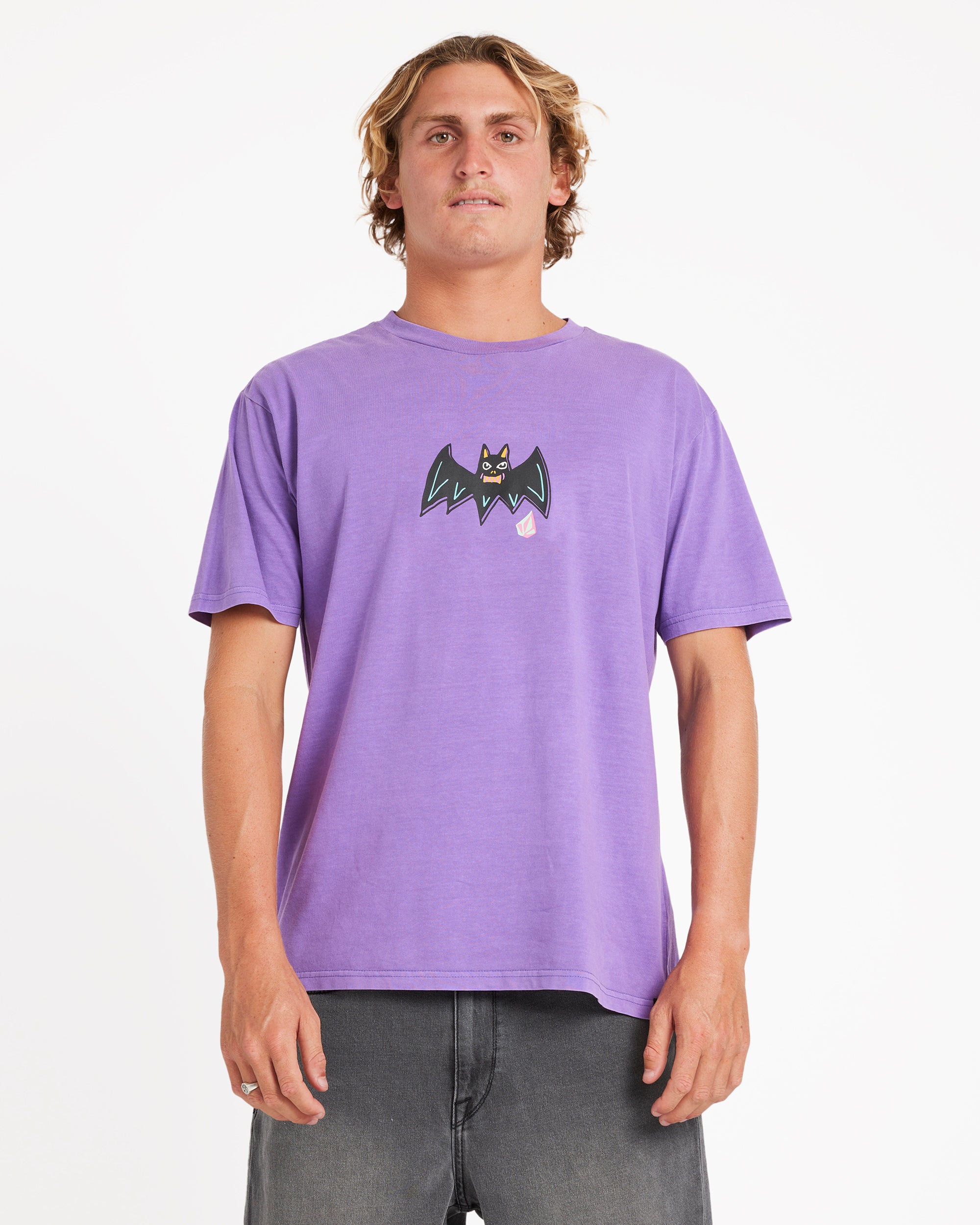 【archive】 80s Stone  purple shirt Featured Artist Ozzy Powered Short Sleeve Tee – Volcom