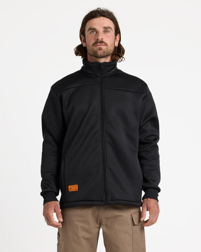 Workwear Bonded Zip - Black