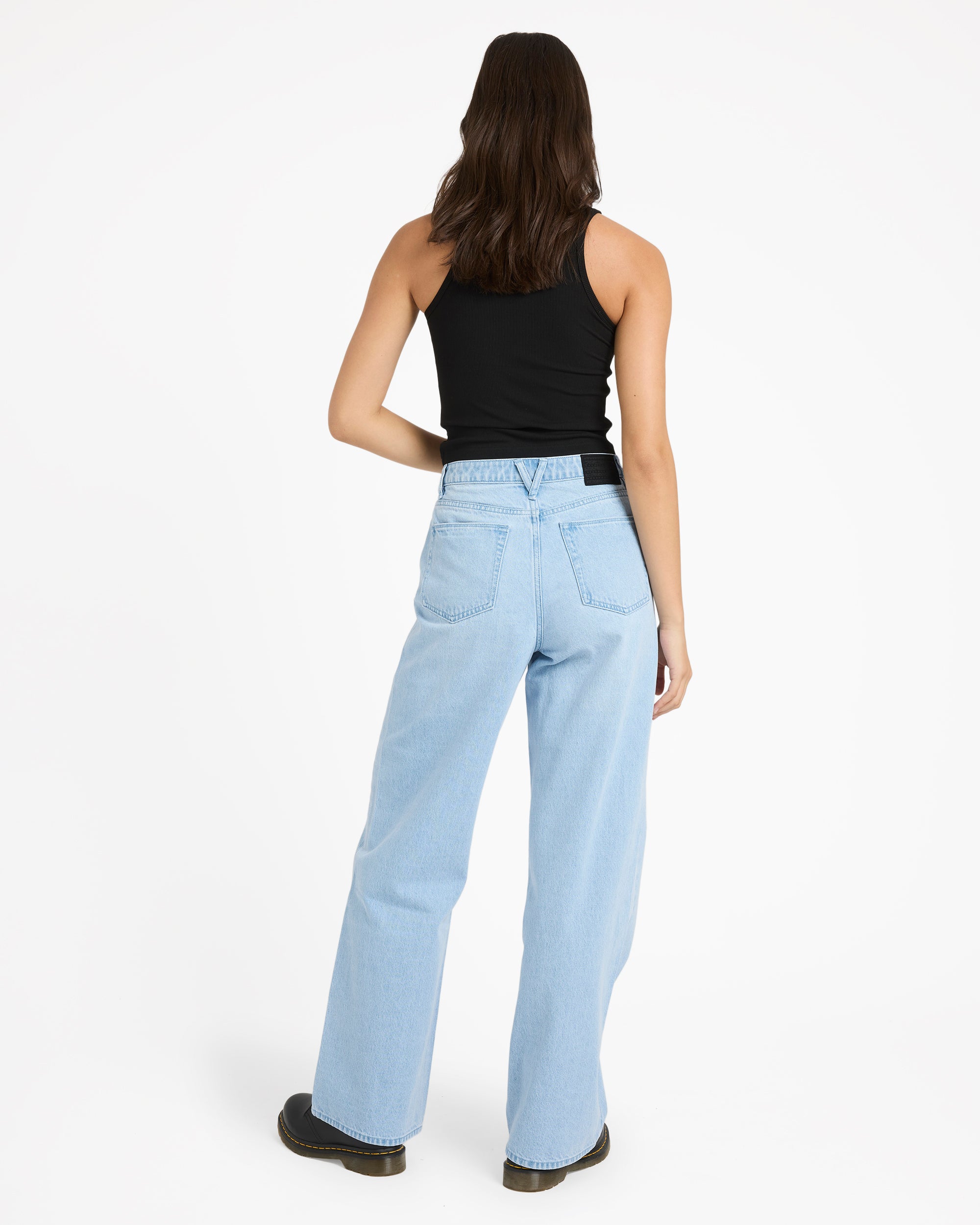 Womens Stoned Boyfriend High Rise Denim Jeans