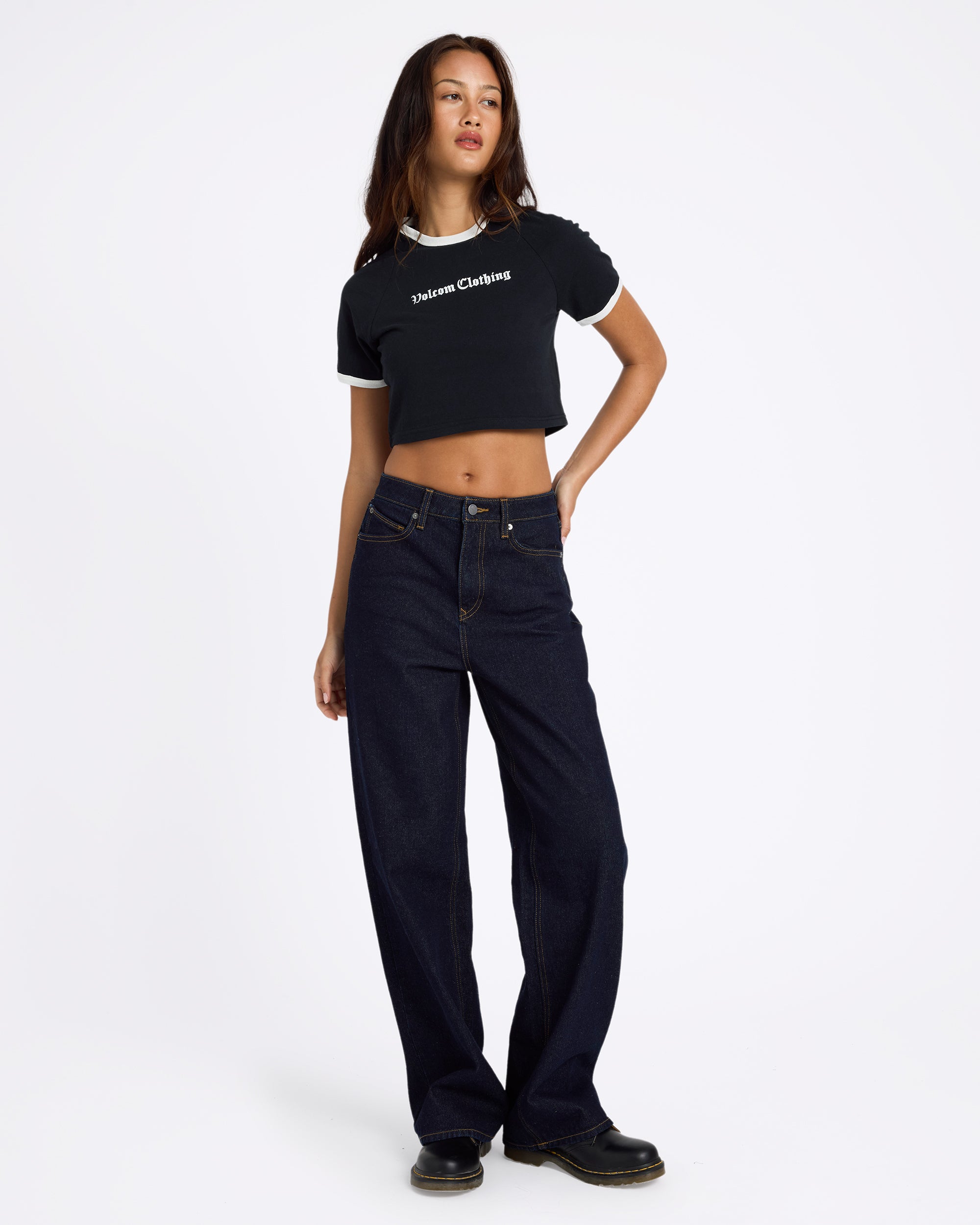 Womens Stoned Boyfriend High Rise Jeans