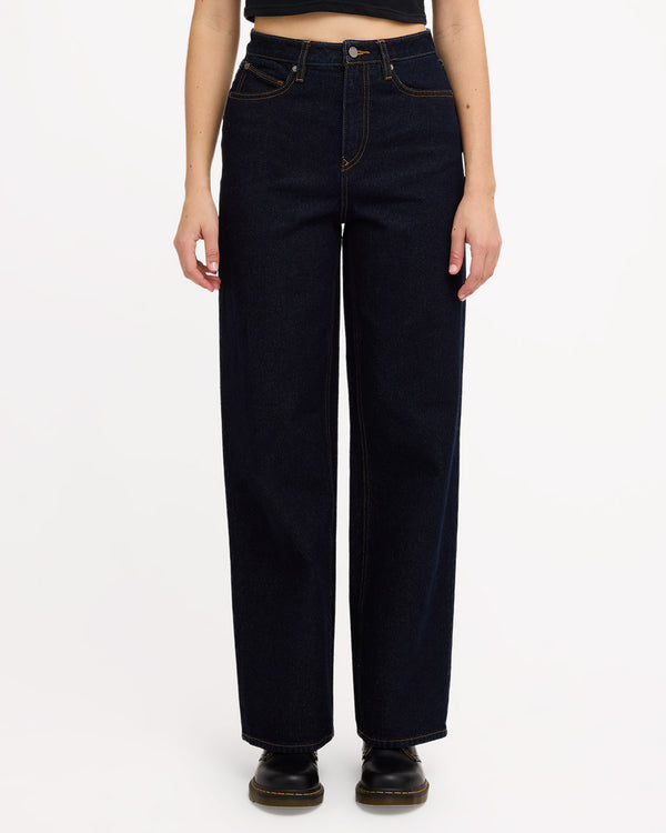 Womens Stoned BF High Rise Denim Jeans