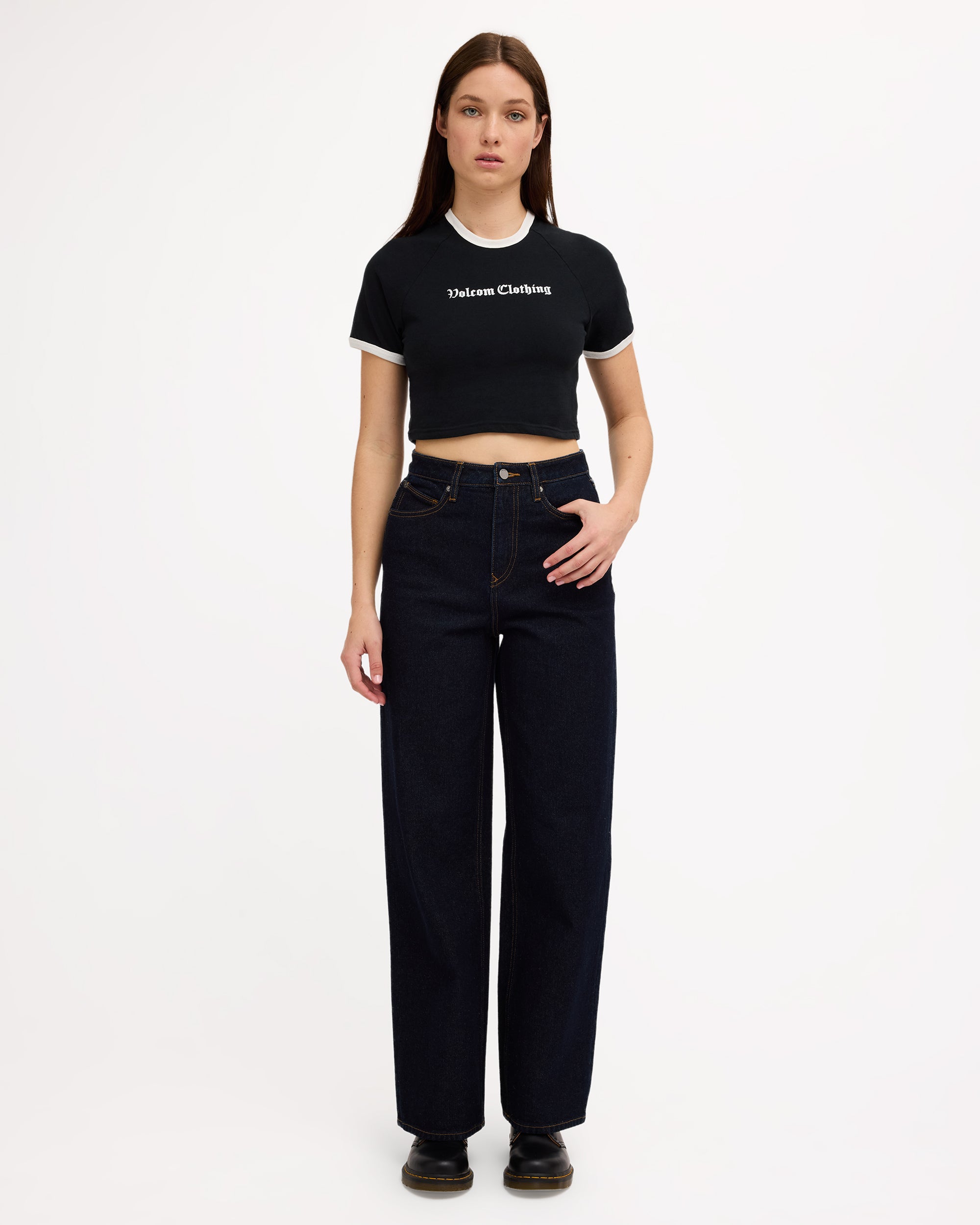 Womens Stoned BF High Rise Denim Jeans