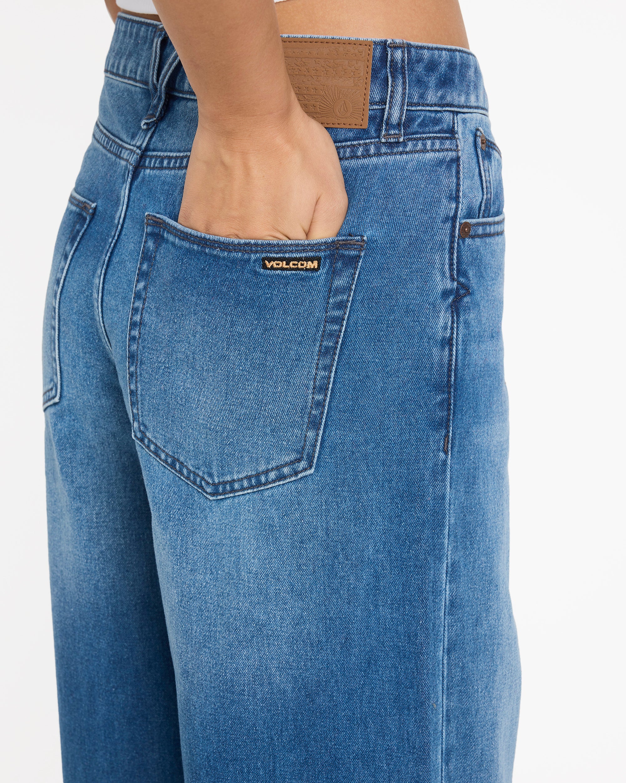Womens Stoned Boyfriend Low Rise Denim Jeans