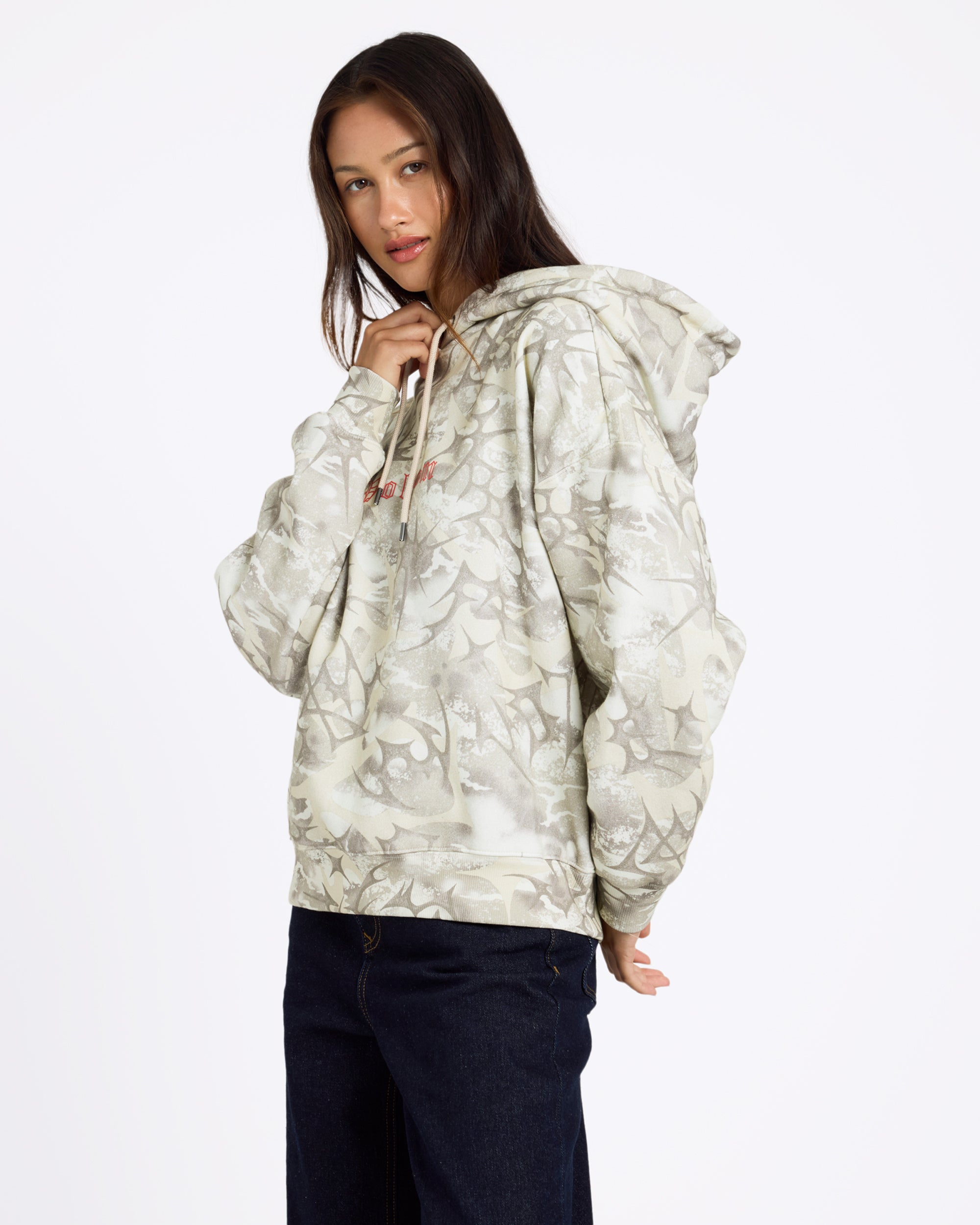 Womens Shadowed Pullover Hoodie