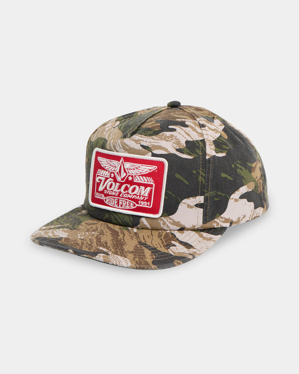 Mens Ride Free 5 Panel Cap