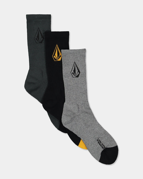 Mens Full Stone Mix 3 Pack Socks