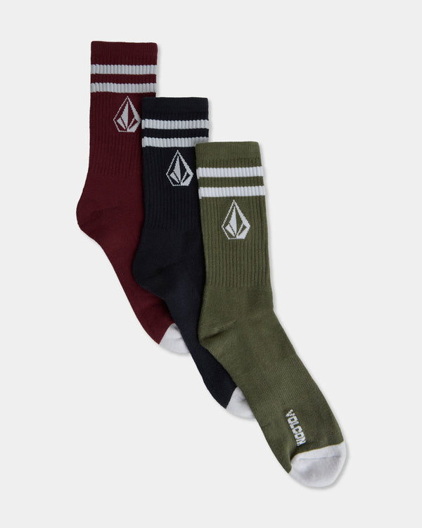 Mens Retro Stone 3 Pack Socks