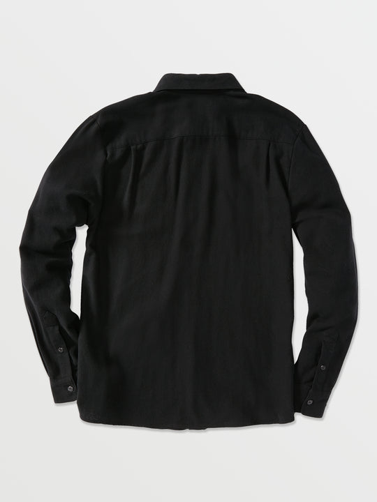 Caden Solid Long Sleeve Shirt - Black (A0532204_BLK) [B]