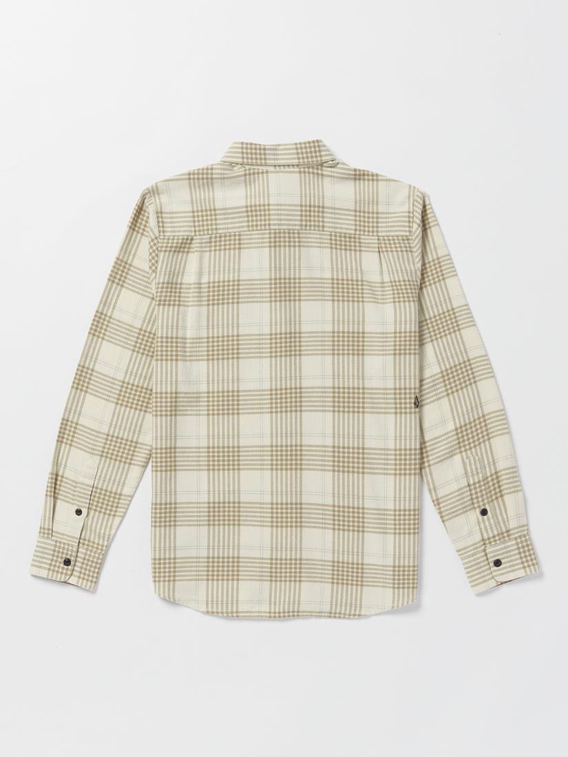 Caden Plaid Long Sleeve Shirt - Dirty White (A0532303_DWH) [B]