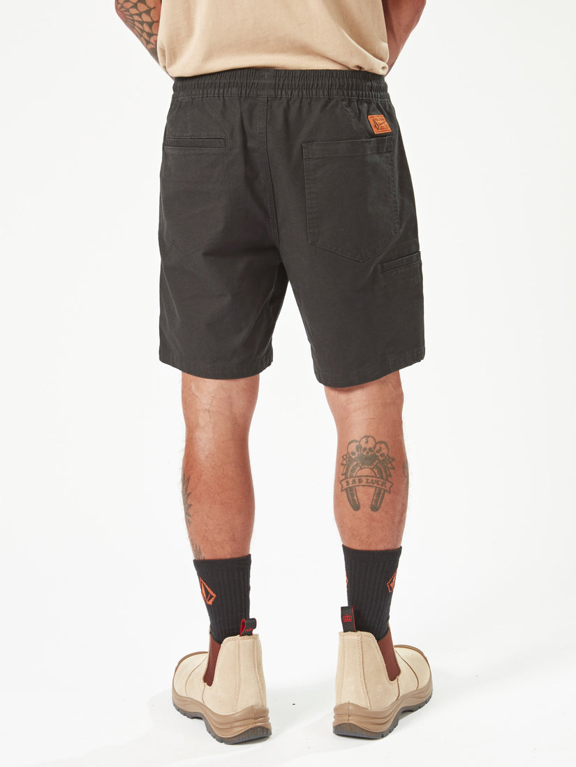 Volcom Workwear Caliper Elastic Waist Short 17" - Black