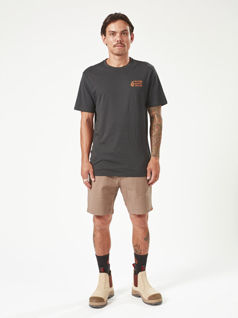 Volcom Workwear Caliper Elastic Waist Short 17" -  Brindle