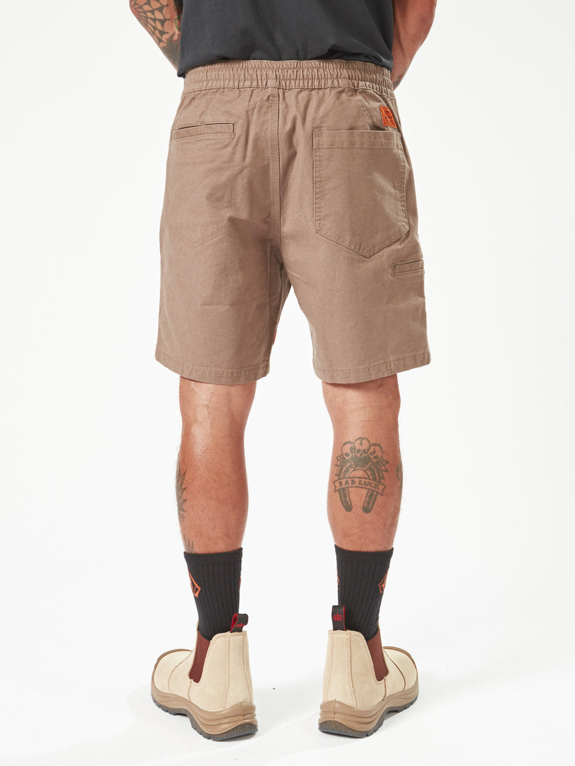 Volcom Workwear Caliper Elastic Waist Short 17" -  Brindle