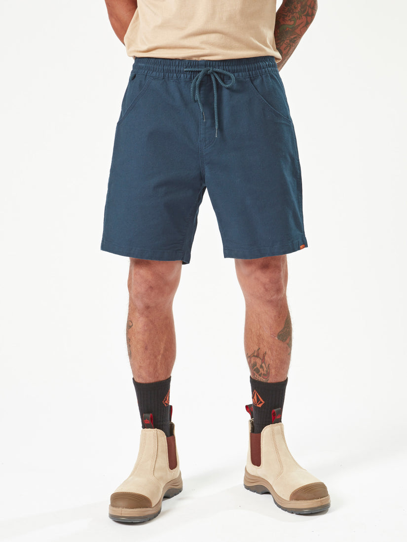 Volcom Workwear Caliper Elastic Waist Short 17" - Navy
