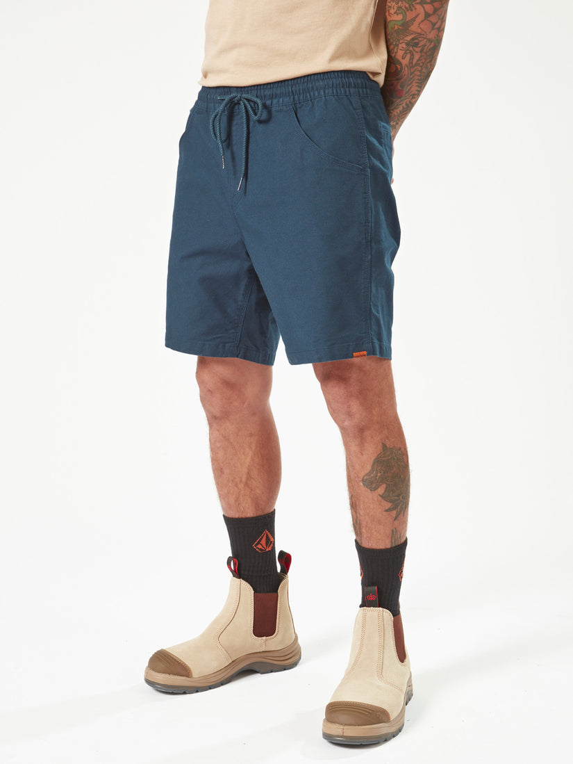 Volcom Workwear Caliper Elastic Waist Short 17" - Navy