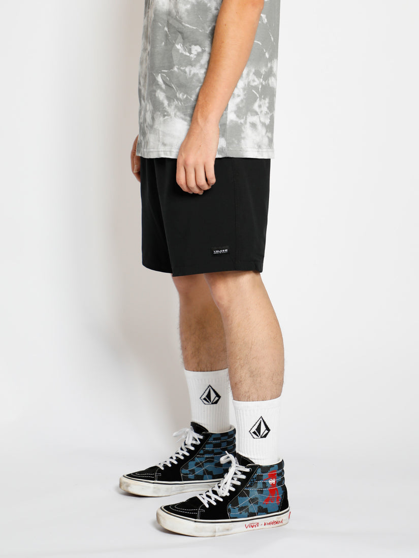 Stones Hybrid Elastic Waist 18" Short - Black (A1002201_BLK) [1]