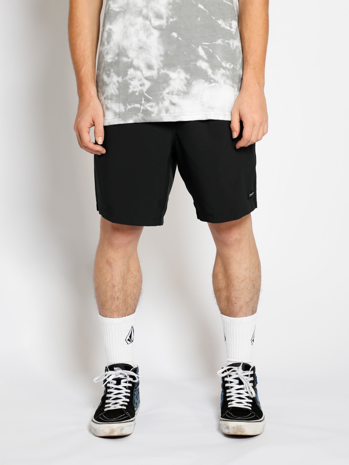 Stones Hybrid Elastic Waist 18" Short - Black (A1002201_BLK) [F]