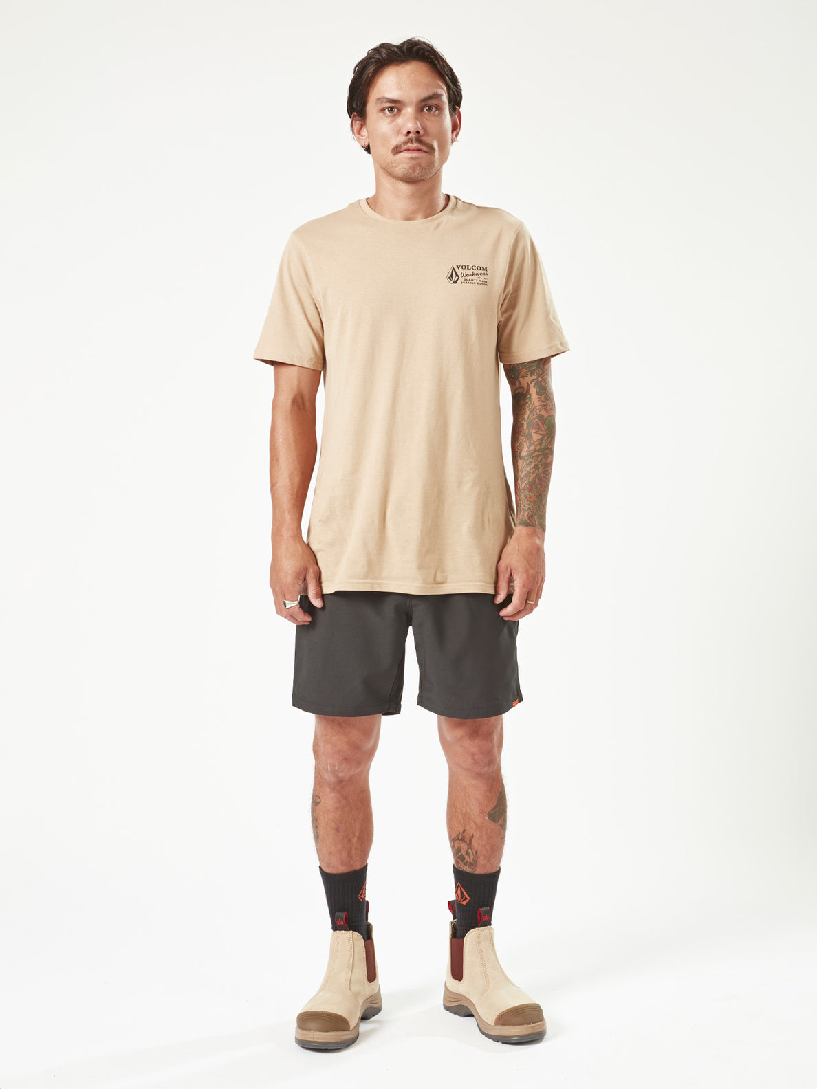Volcom Workwear Rack Hybrid Elastic Waist Shorts Black