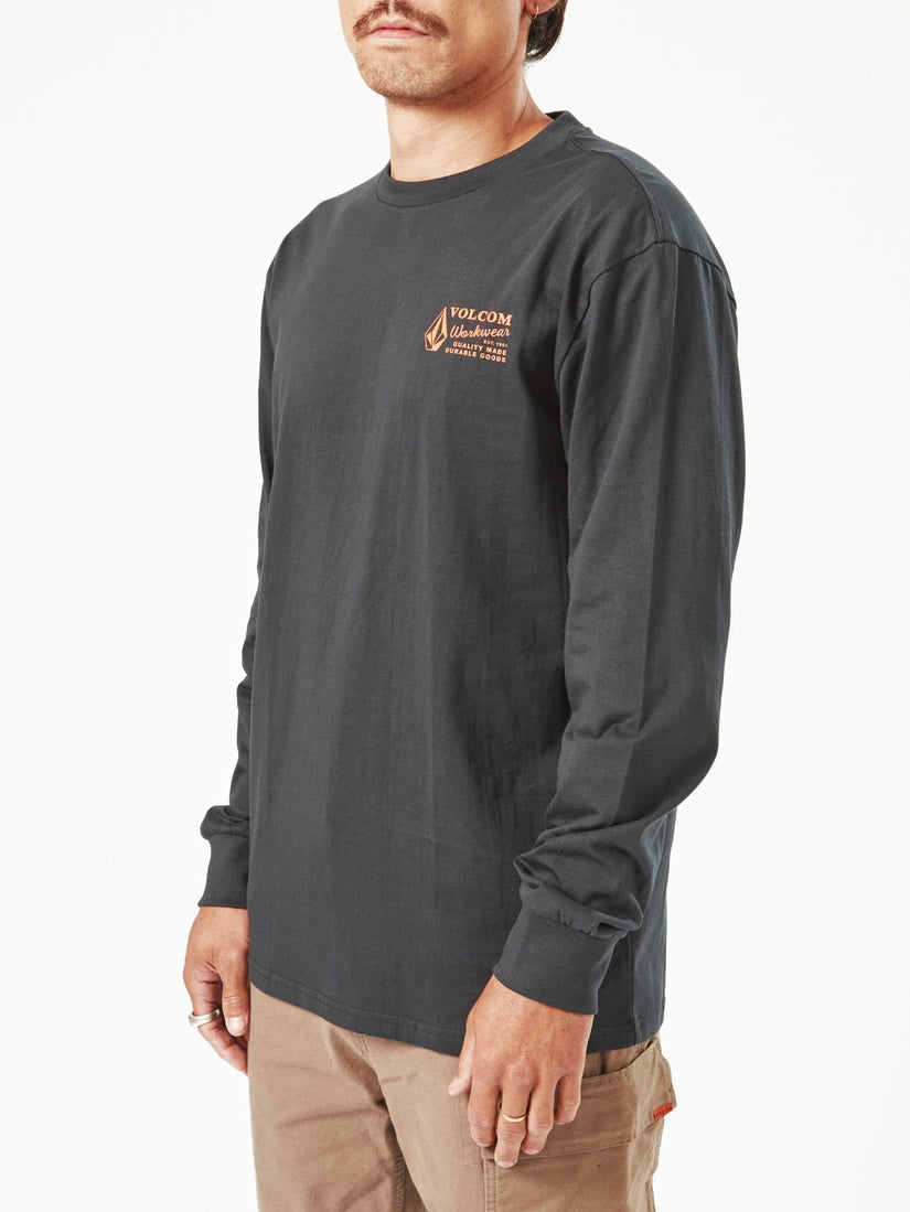 Volcom Workwear Long Sleeve Tee - Black