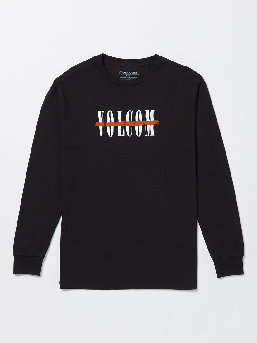 Severed Long Sleeve Short Sleeve Tee Shirt - Black (A3632303_BLK) [F]