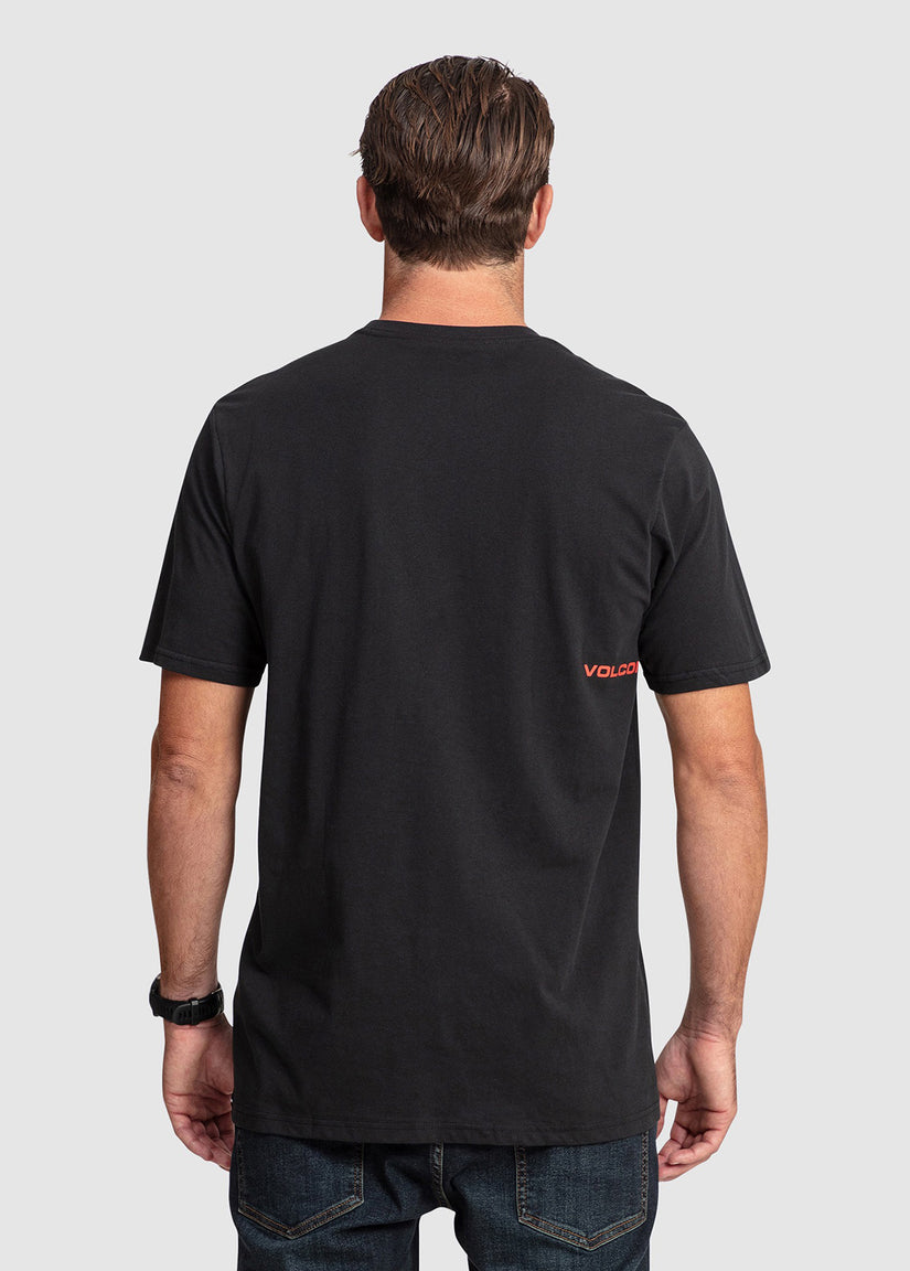 Mini Circle Stone Short Sleeve T-Shirt - Black (A4302301_BLK) [B]