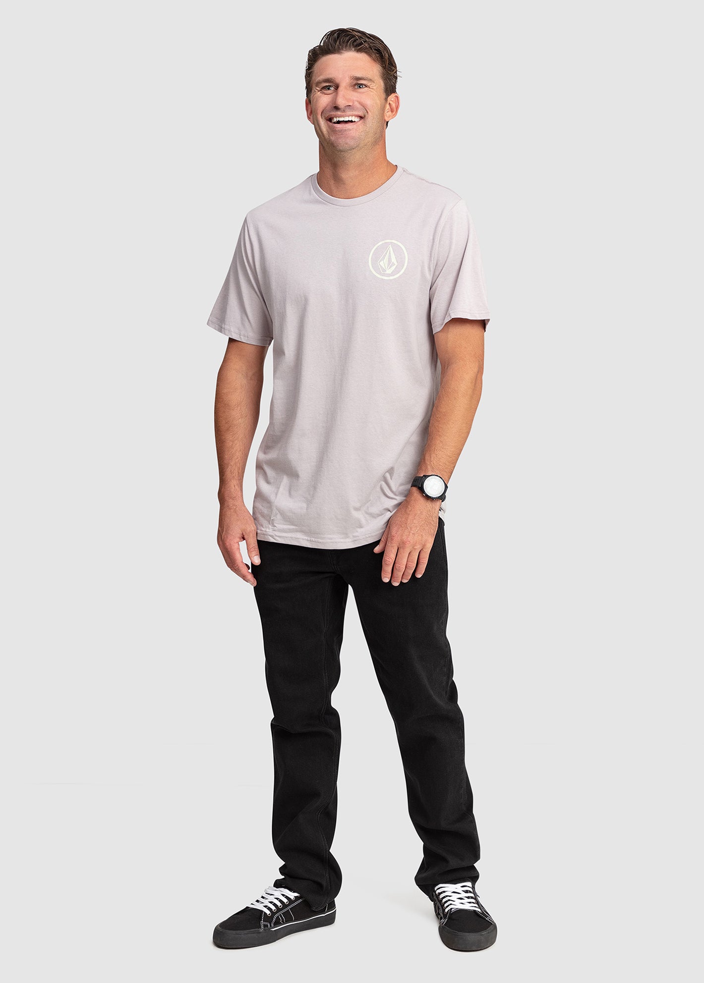 Mini Circle Stone Short Sleeve T-Shirt - Violet Ice (A4302301_VIC) [3]