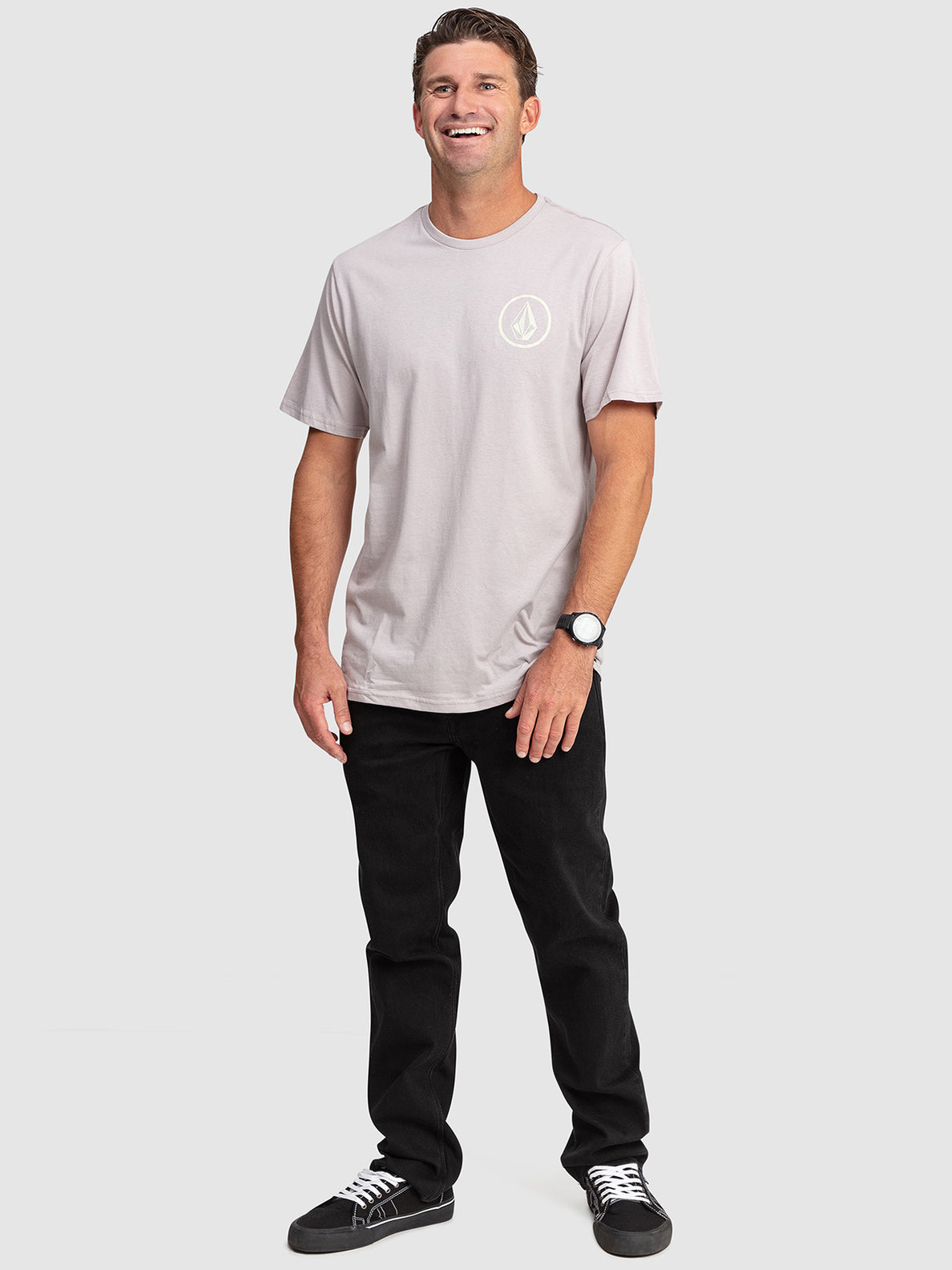 Mini Circle Stone Short Sleeve T-Shirt - Violet Ice (A4302301_VIC) [3]