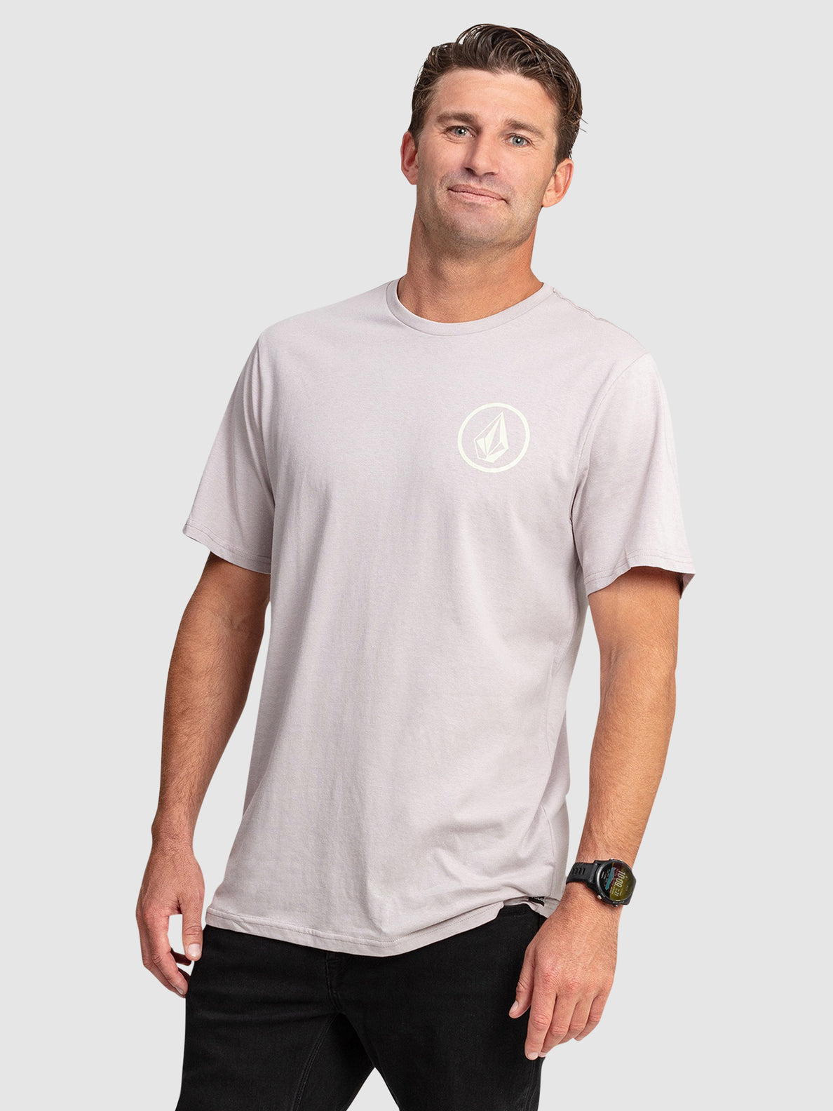 Mini Circle Stone Short Sleeve T-Shirt - Violet Ice (A4302301_VIC) [F]