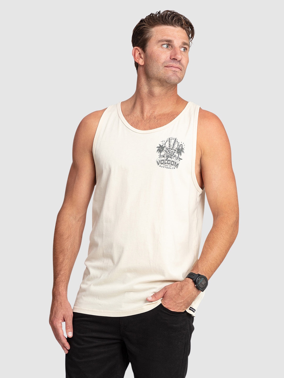 Peace Out Tank Top - Whitecap Grey (A4502311_WCG) [F]