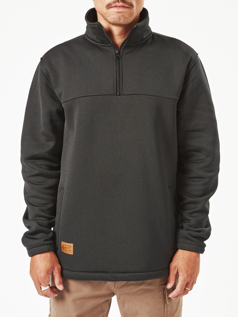 Volcom Workwear Quarter Zip Fleece - Black