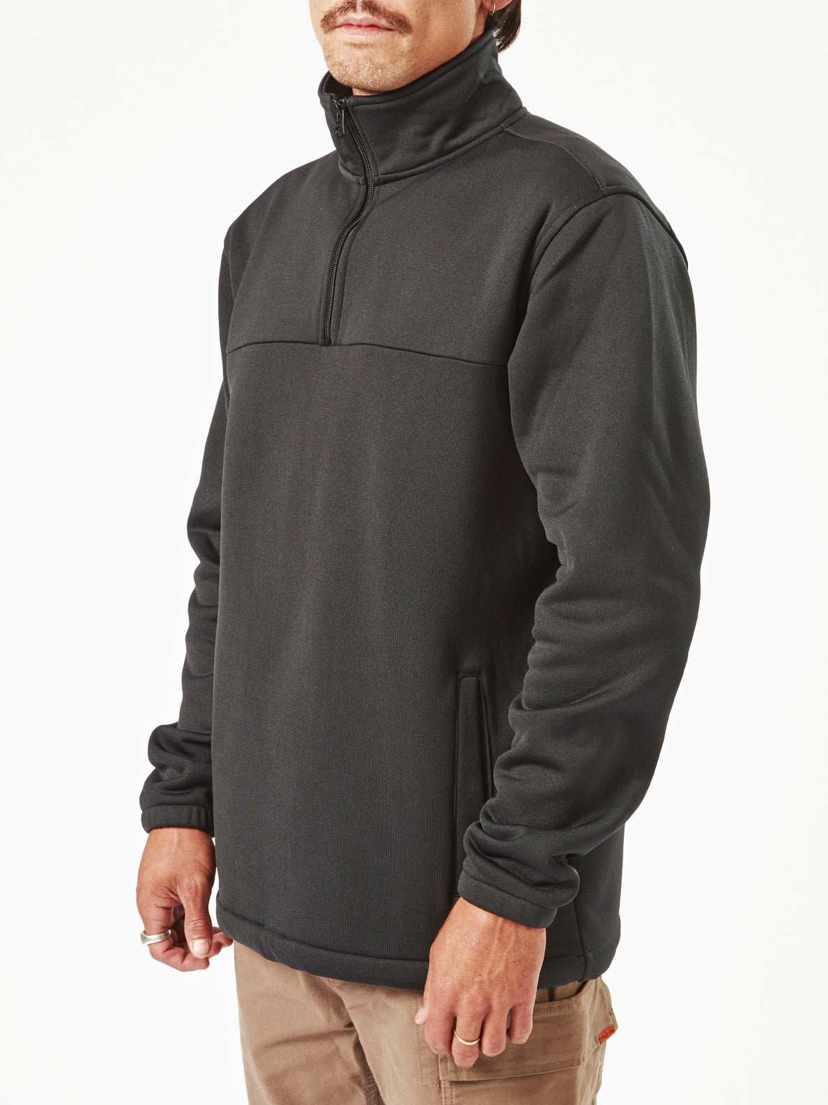 Volcom Workwear Quarter Zip Fleece - Black