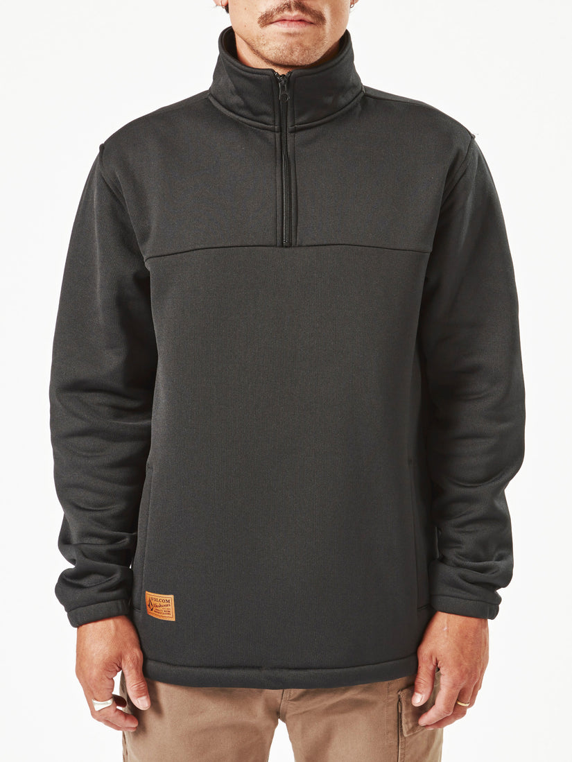 Volcom Workwear Quarter Zip Fleece - Black