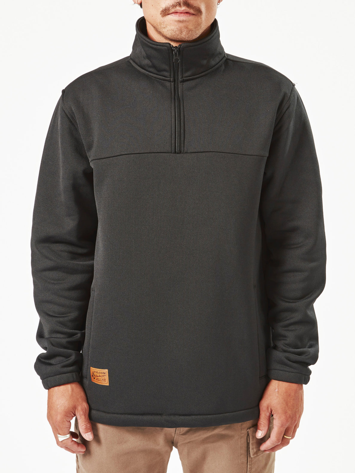 Volcom Workwear Quarter Zip Fleece - Black