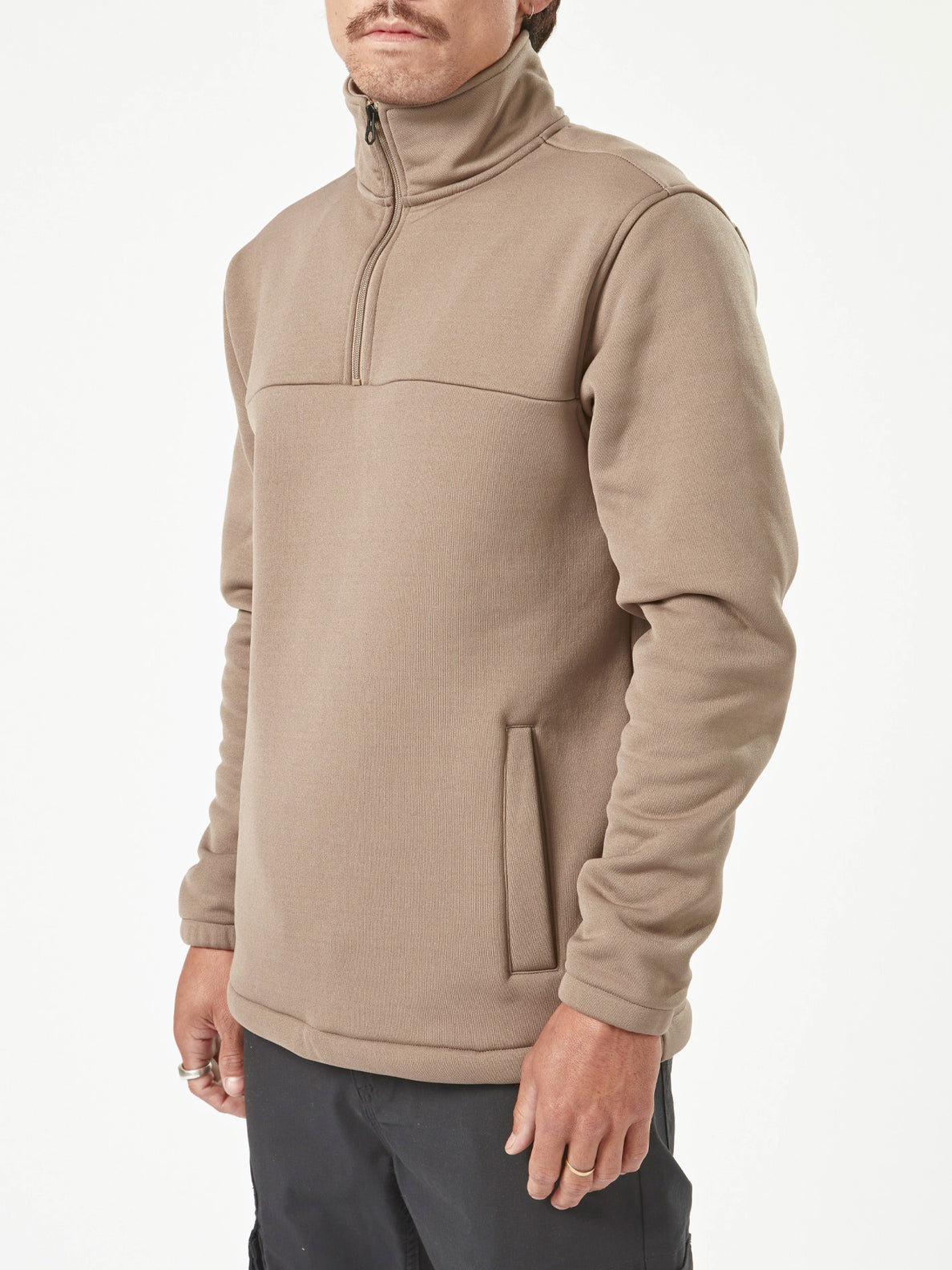 Volcom Workwear Quarter Zip Fleece - Brindle