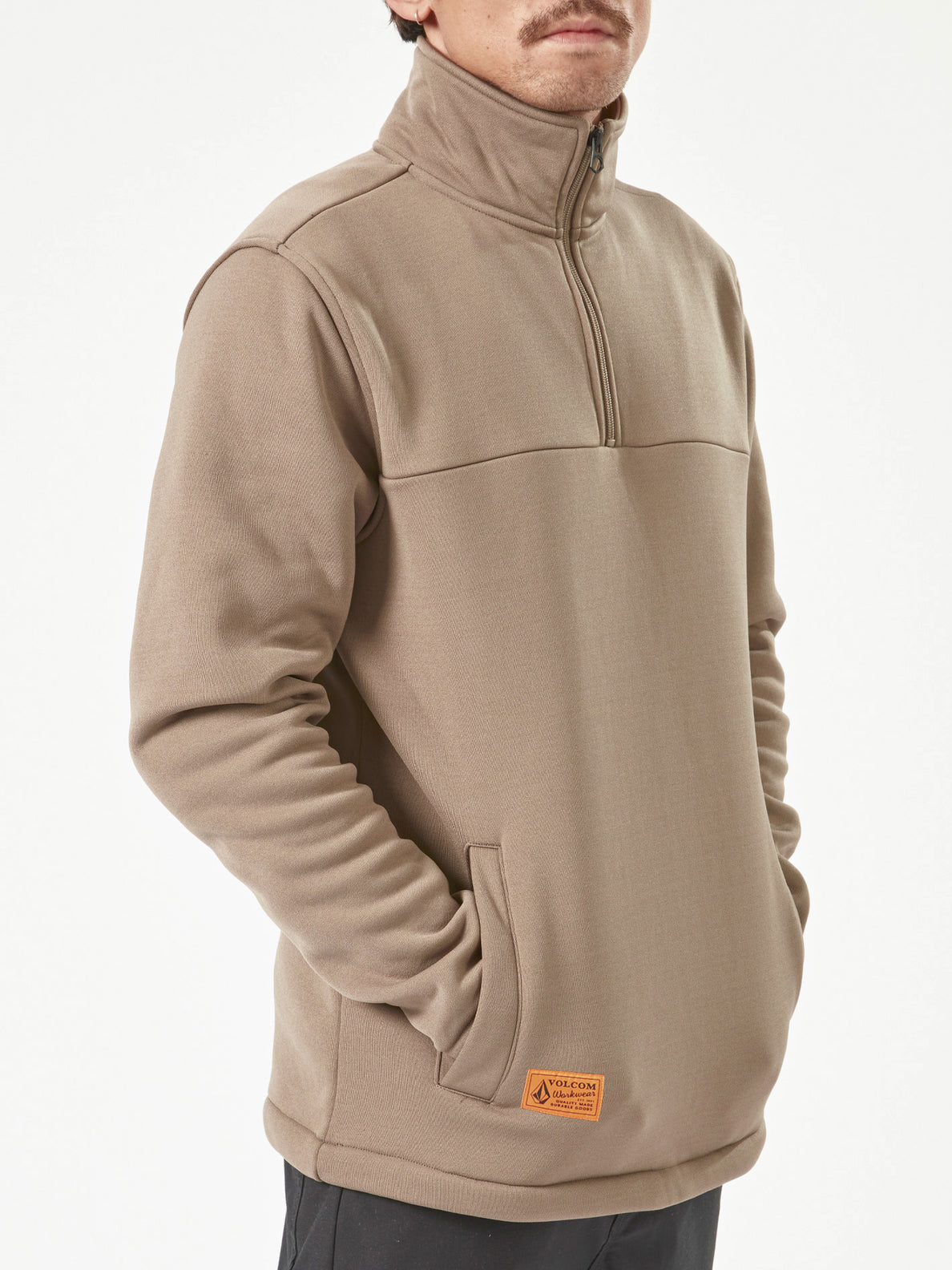 Volcom Workwear Quarter Zip Fleece - Brindle