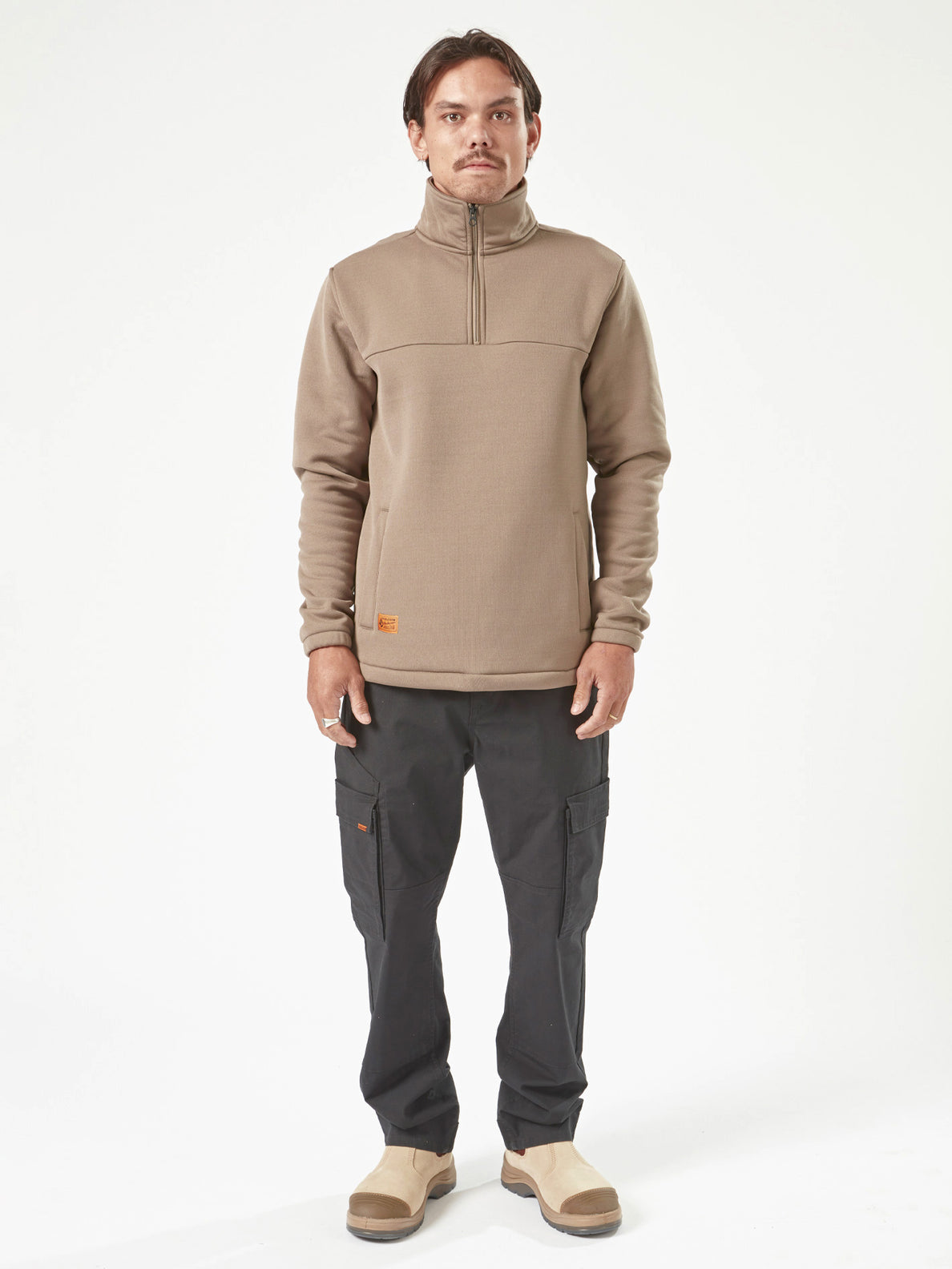 Volcom Workwear Quarter Zip Fleece - Brindle