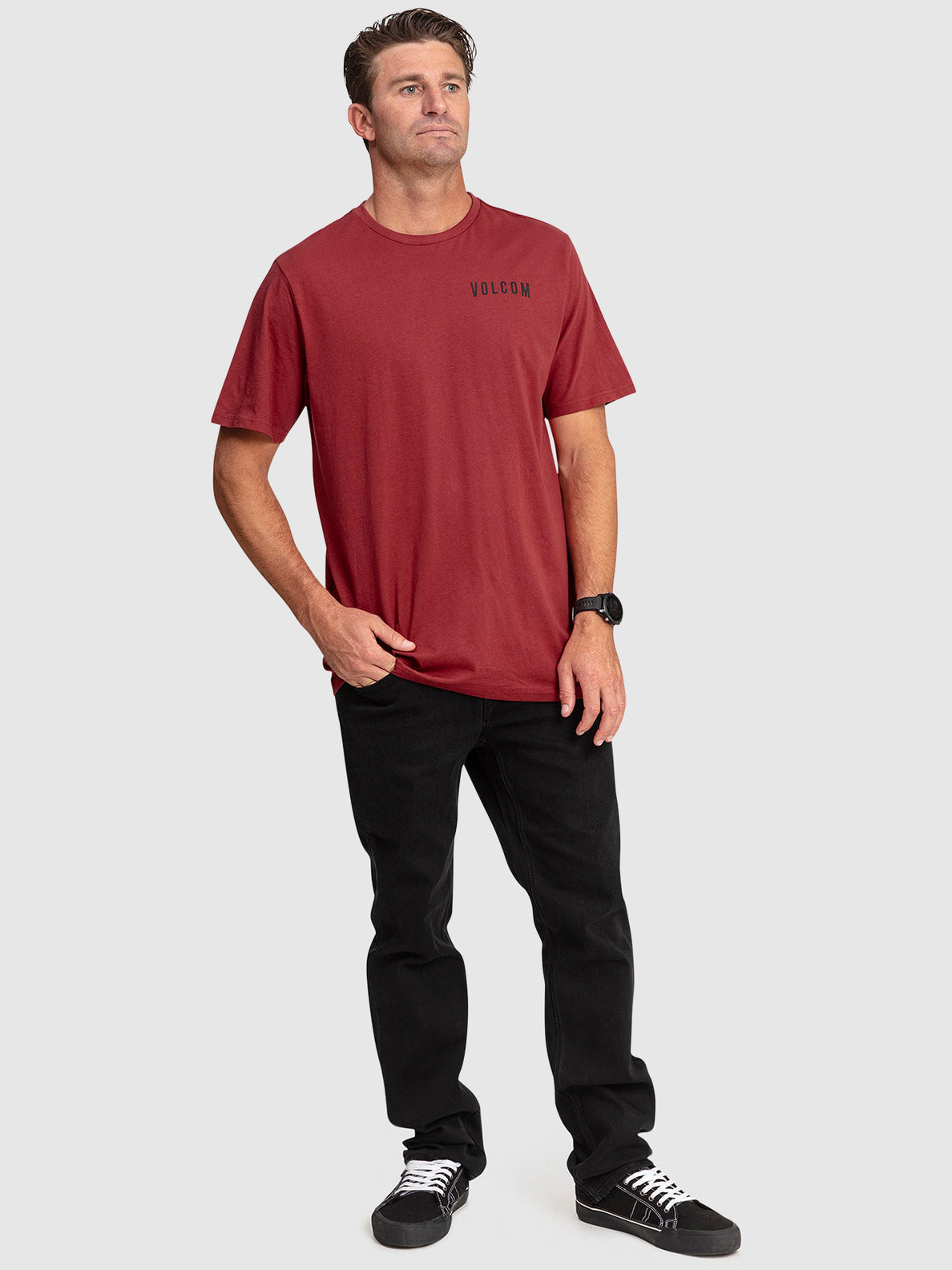 Garage Club Short Sleeve T-Shirt - Deep Red (A5002307_DRE) [3]