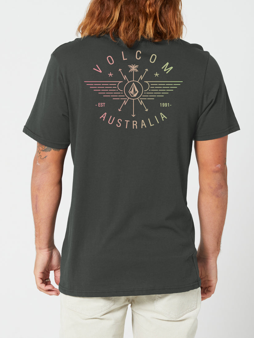 Fly High Short Sleeve Tee Shirt -  Asphalt Black (A5002312_ASB) [B]
