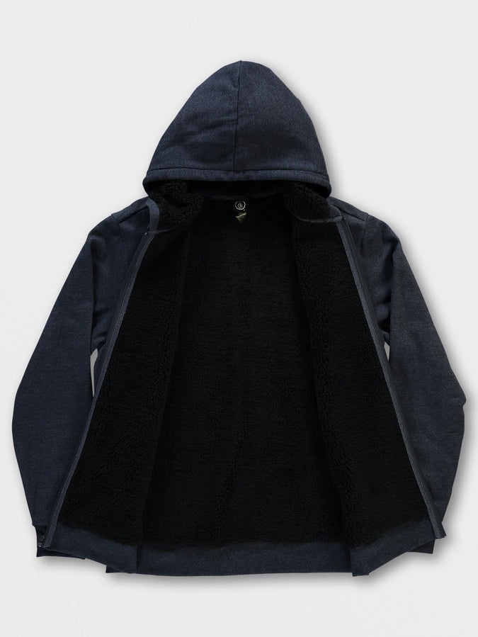 Foreman Sherpa Lined Zip Fleece - Navy Heather