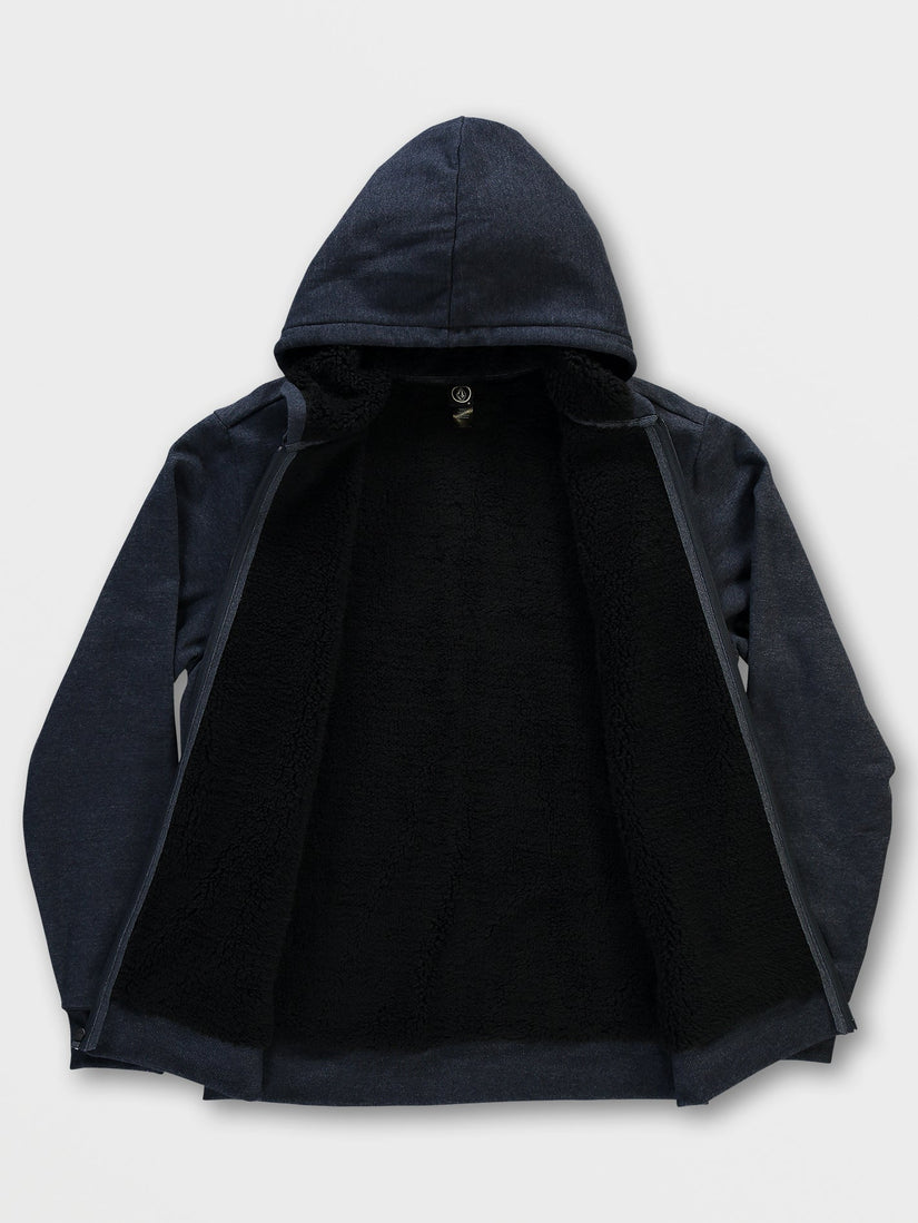 Foreman Sherpa Lined Zip Fleece - Navy Heather