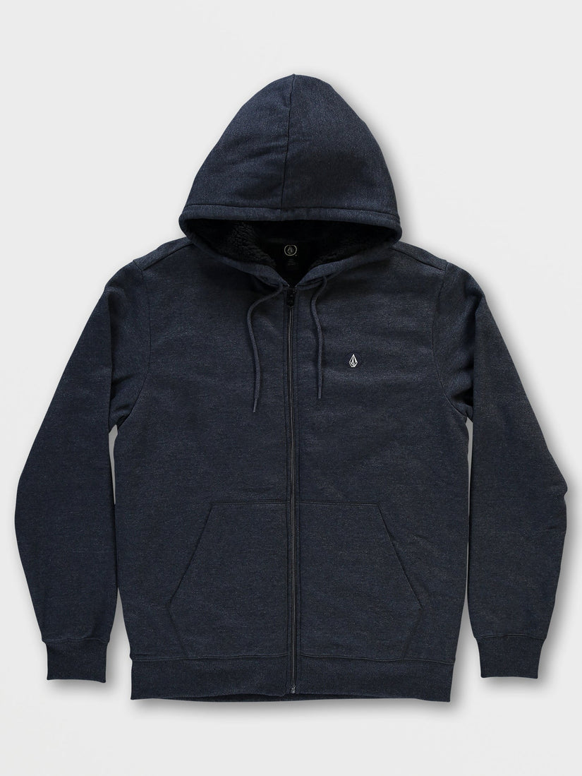 Foreman Sherpa Lined Zip Fleece - Navy Heather
