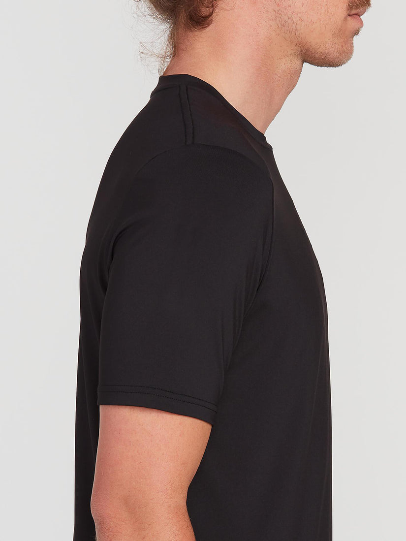Mini Circle Short Sleeve Lycra Rashvest - Black