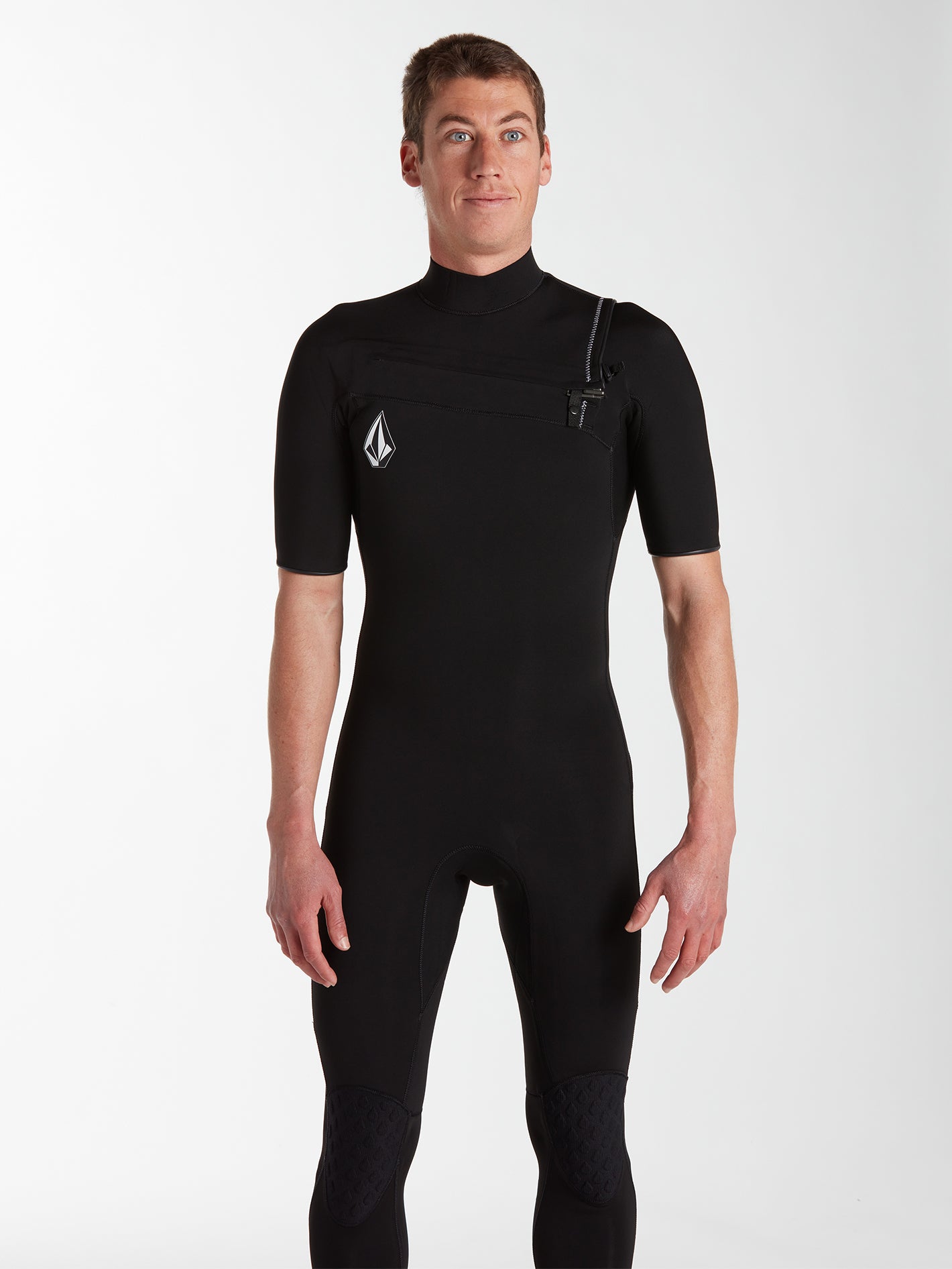 Modulator 2/2MM Short Arm Chest Zip Wetsuit - Black (A9532201_BLK) [24]