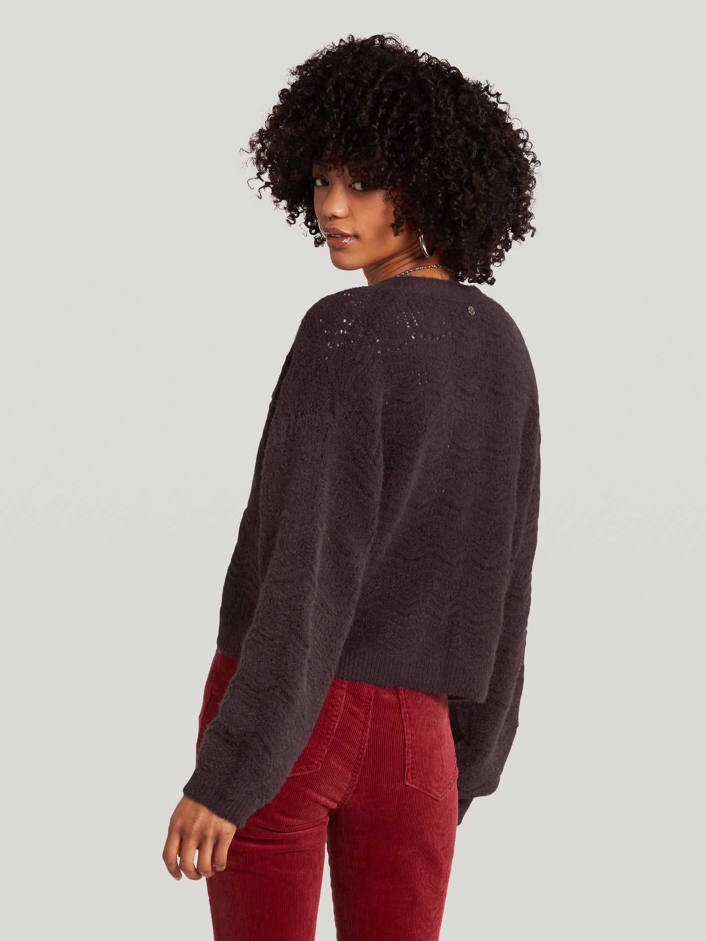 Paradiddle Cardigan Black Plum (B0742102_BPM) [B]
