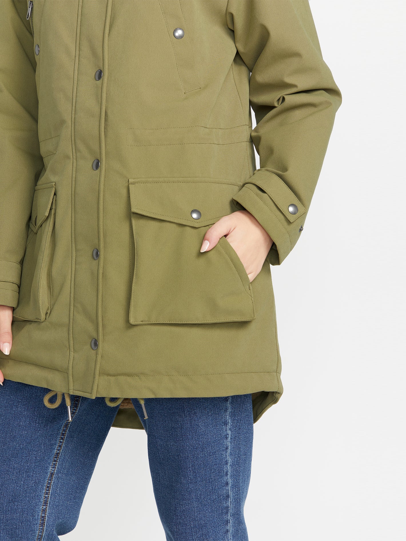 Volcom walk on by parka olive hotsell